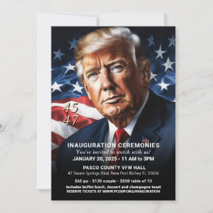 Donald Trump Inauguration Watch Party Invitation