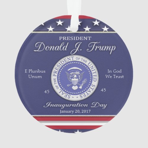 Donald Trump Inaugurations Day Ornament