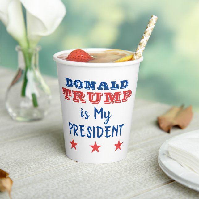 Donald TRUMP is My President Paper Cups (Insitu)