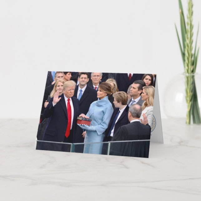 Donald Trump Is Sworn In As President Card (Front)