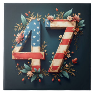 Donald Trump is the 47th president of the USA Ceramic Tile