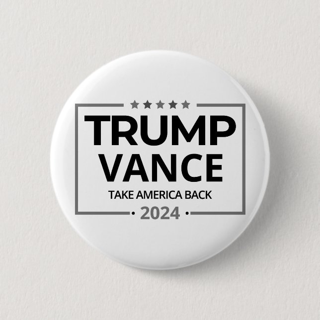 Donald Trump JD Vance 2024  Button (Front)