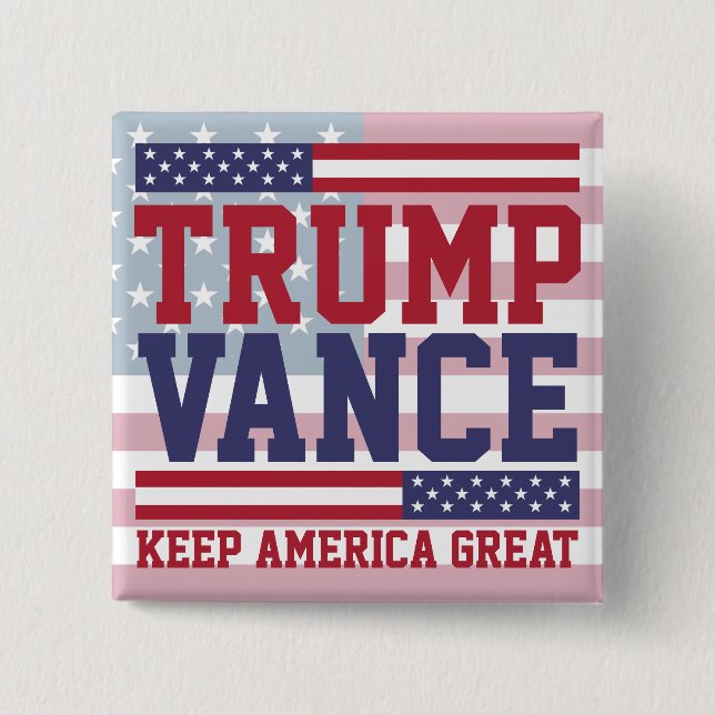 Donald Trump JD Vance 2024 Keep America Great Button (Front)