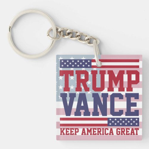 Donald Trump JD Vance 2024 Keep America Great Keychain