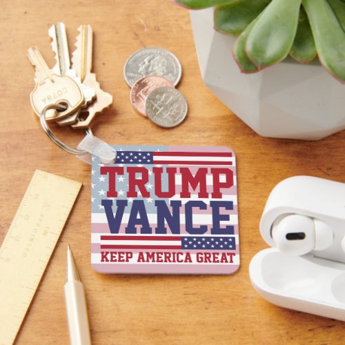 Donald Trump JD Vance 2024 Keep America Great Keychain