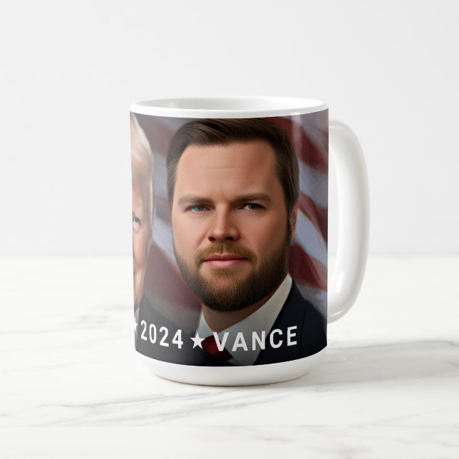 Donald Trump JD Vance 2024 Political Coffee Mug (Front Right)