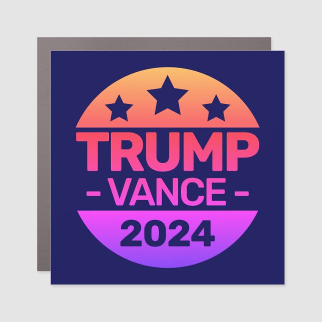 Donald Trump JD Vance 2024 Republican Presidential Car Magnet (Front)