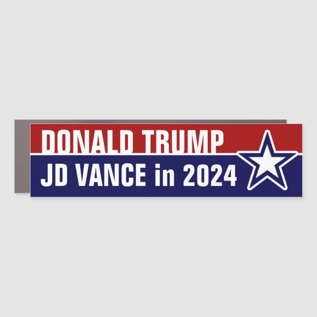 Donald Trump JD Vance in 2024 Car Magnet (Front)