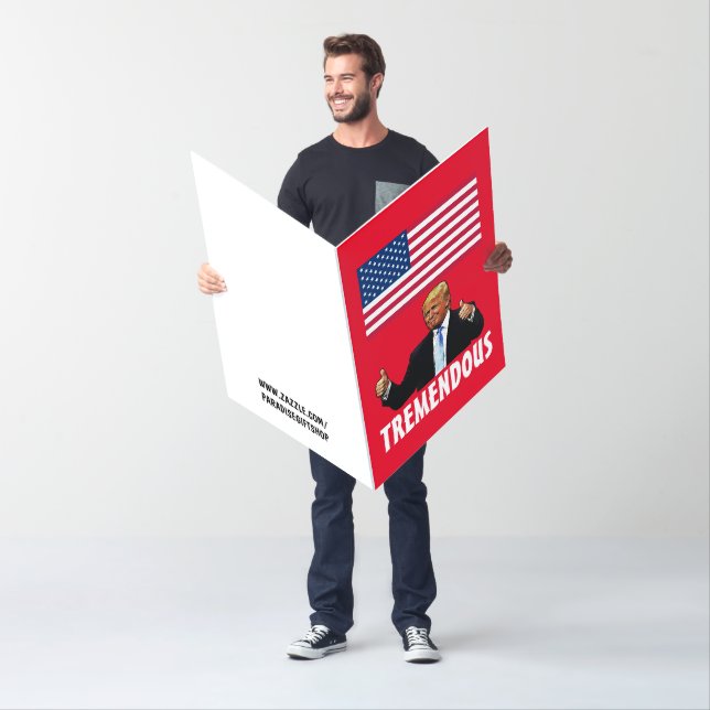 DONALD TRUMP JUMBO RETIREMENT GIANT CARDS (In Situ)