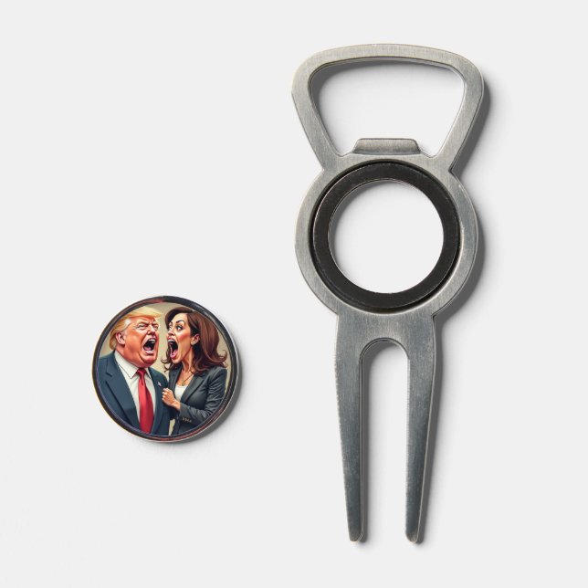 Donald Trump Kamala harris  Divot Tool (Front (Open))