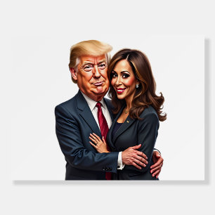 Donald Trump Kamala harris  Foam Board