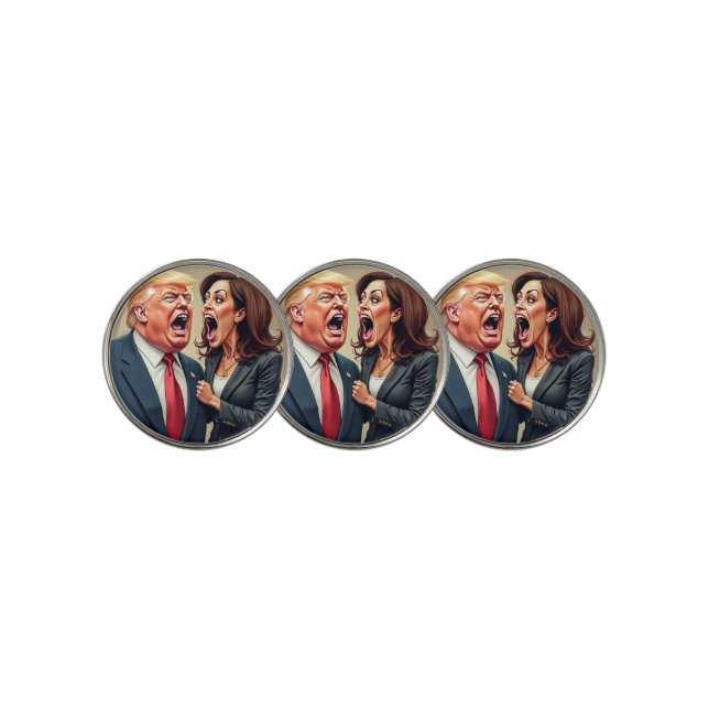 Donald Trump Kamala harris  Golf Ball Marker (3 Up)