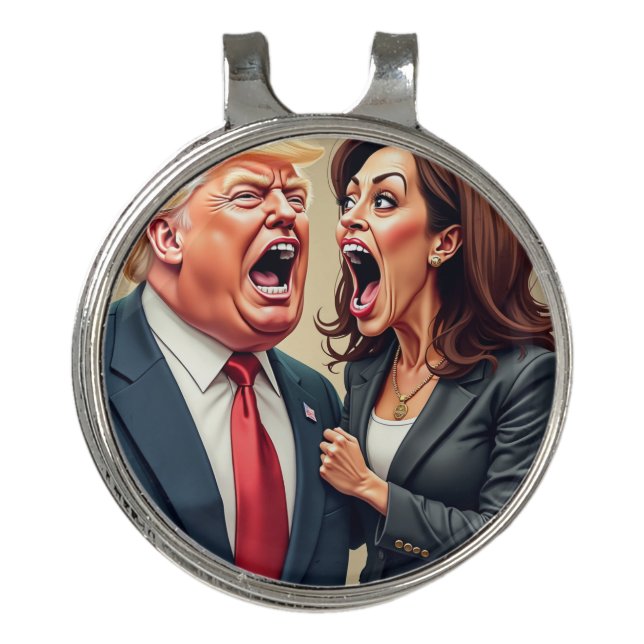 Donald Trump Kamala harris  Golf Hat Clip (Front)