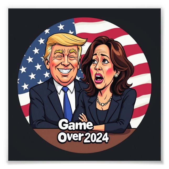Donald Trump Kamala harris  Photo Print (Front)