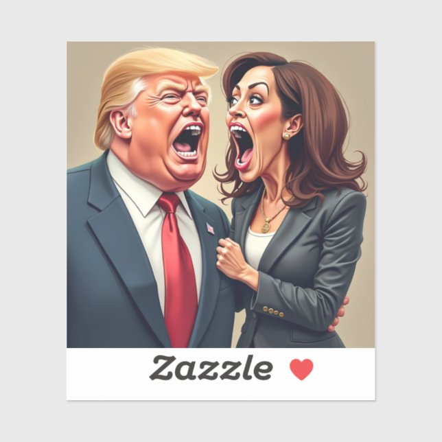 Donald Trump Kamala harris  Sticker (Sheet)
