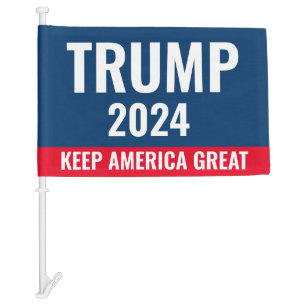 Donald Trump Keep America Great 2024 Car Flag