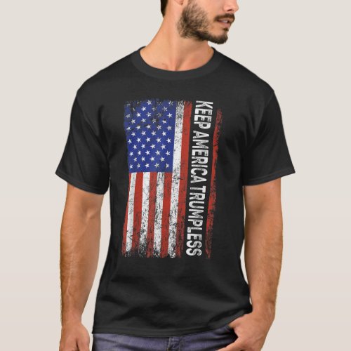 Donald Trump keep America Trumpless Usa Flag  T_Shirt