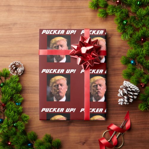 DONALD TRUMP KISS ALL OCCASION  WRAPPING PAPER