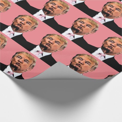 DONALD TRUMP KISS BIRTHDAY WRAPPING PAPER