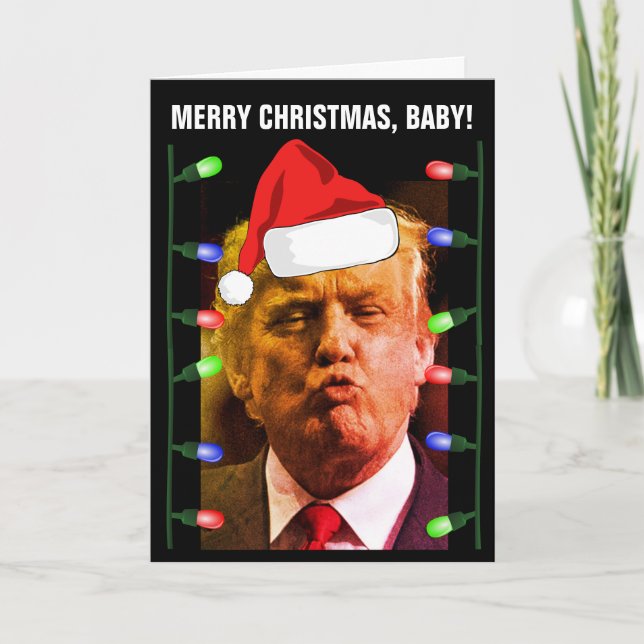 DONALD TRUMP KISS CHRISTMAS CARDS (Front)