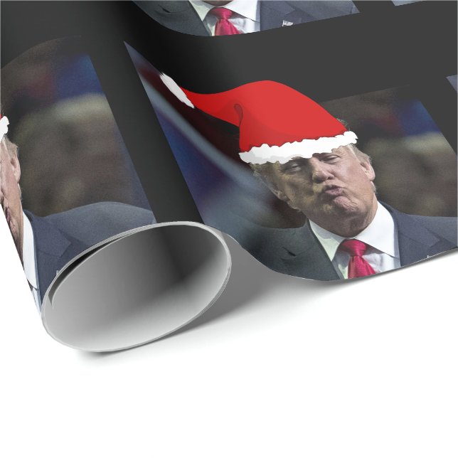 DONALD TRUMP KISS CHRISTMAS  WRAPPING PAPER (Roll Corner)