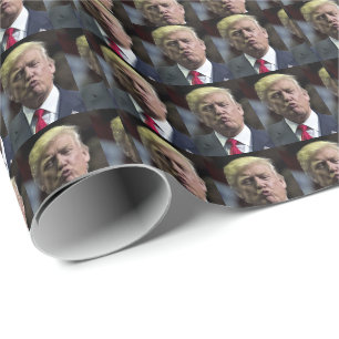 DONALD TRUMP KISS CHRISTMAS WRAPPING PAPER