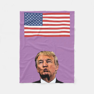 DONALD TRUMP KISS FLEECE BLANKET