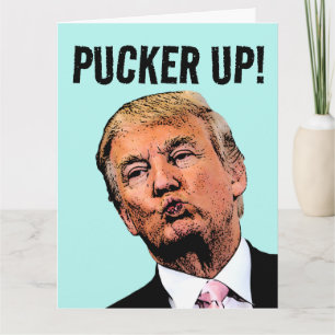 DONALD TRUMP KISS GIANT BIRTHDAY CARDS