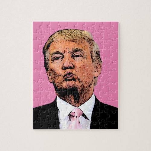 DONALD TRUMP KISS JIGSAW PUZZLE CHALLENGING