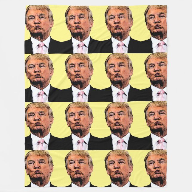 DONALD TRUMP LARGE FLEECE BLANKET (Front)
