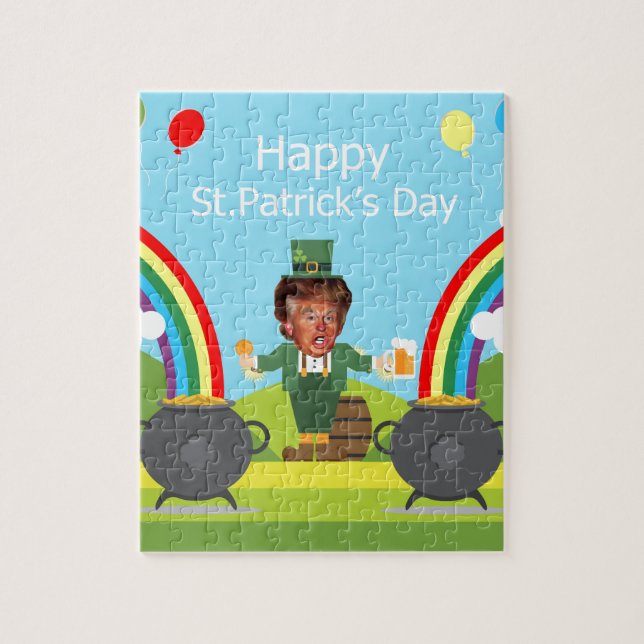 donald trump leprechaun jigsaw puzzle (Vertical)