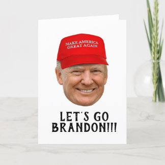 Donald Trump: Let's Go Brandon Birthday Letterpress Thank You Card