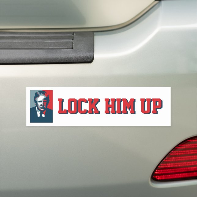 Donald Trump Lock Him Up Car Magnet (In Situ)