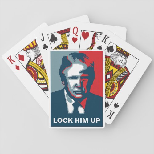 Donald Trump Lock Him Up Poker Cards