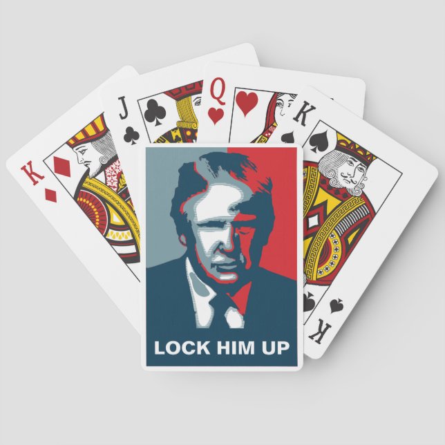 Donald Trump Lock Him Up Poker Cards (Back)