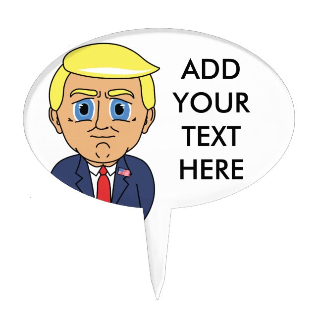 Donald Trump Looking Smug Cake Topper (Front)