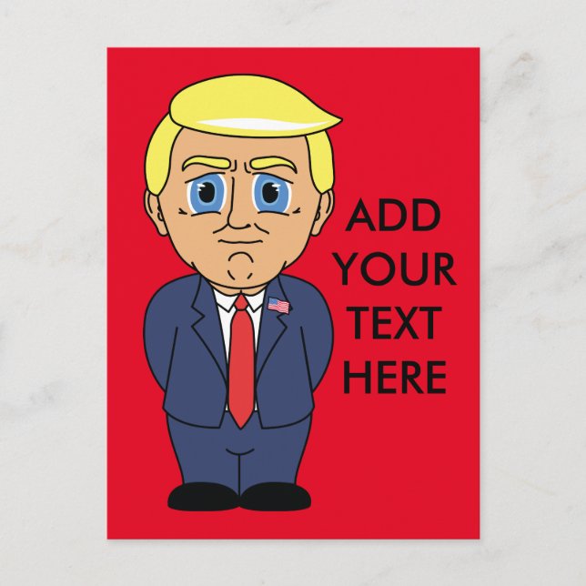 Donald Trump Looking Smug Postcard (Front)