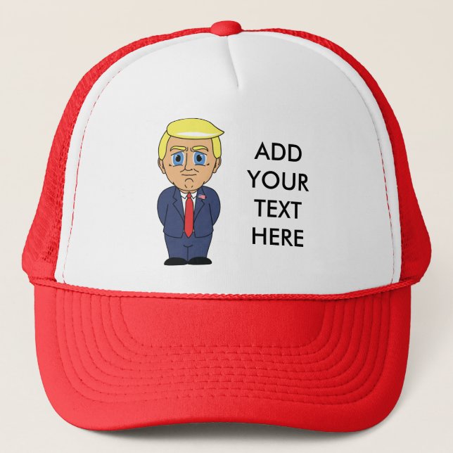 Donald Trump Looking Smug Trucker Hat (Front)