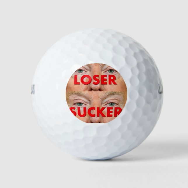Donald Trump LOSER SUCKER Golf Balls (Front)
