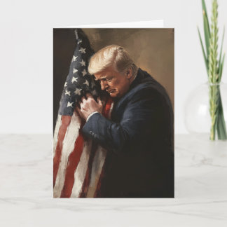 DONALD TRUMP MAGA AMERICAN FLAG CARD