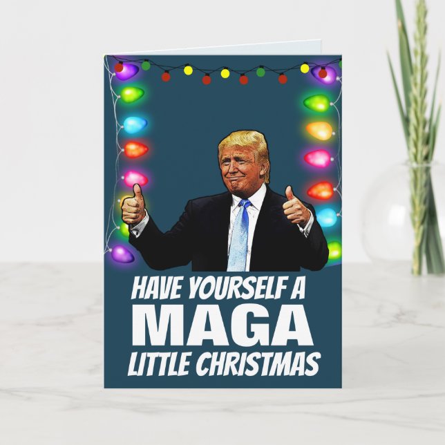 DONALD TRUMP MAGA Christmas & New Year Holiday Card (Front)
