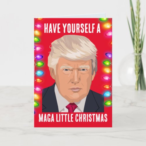  DONALD TRUMP MAGA LITTLE Christmas card