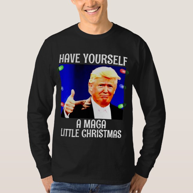  DONALD TRUMP MAGA LITTLE Christmas T-Shirts (Front)
