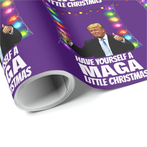  DONALD TRUMP MAGA LITTLE Christmas WRAPPING PAPER