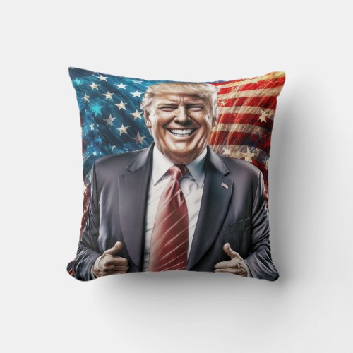 Donald Trump MAGA   Throw Pillow