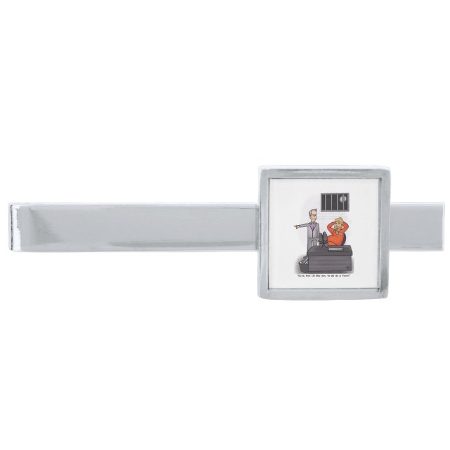 Donald Trump Magnet Silver Finish Tie Bar (Front)