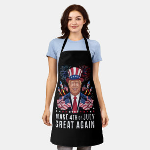 Donald Trump Make 4th Of July Great Again Apron