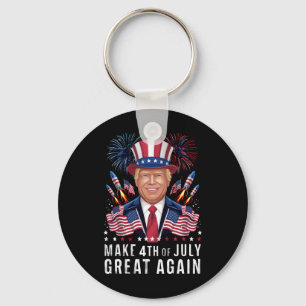 Donald Trump Make 4th Of July Great Again  Keychain