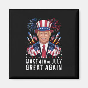 Donald Trump Make 4th Of July Great Again  Magnet