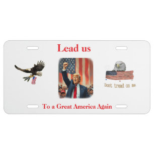 Donald Trump make America Great again License Plate
